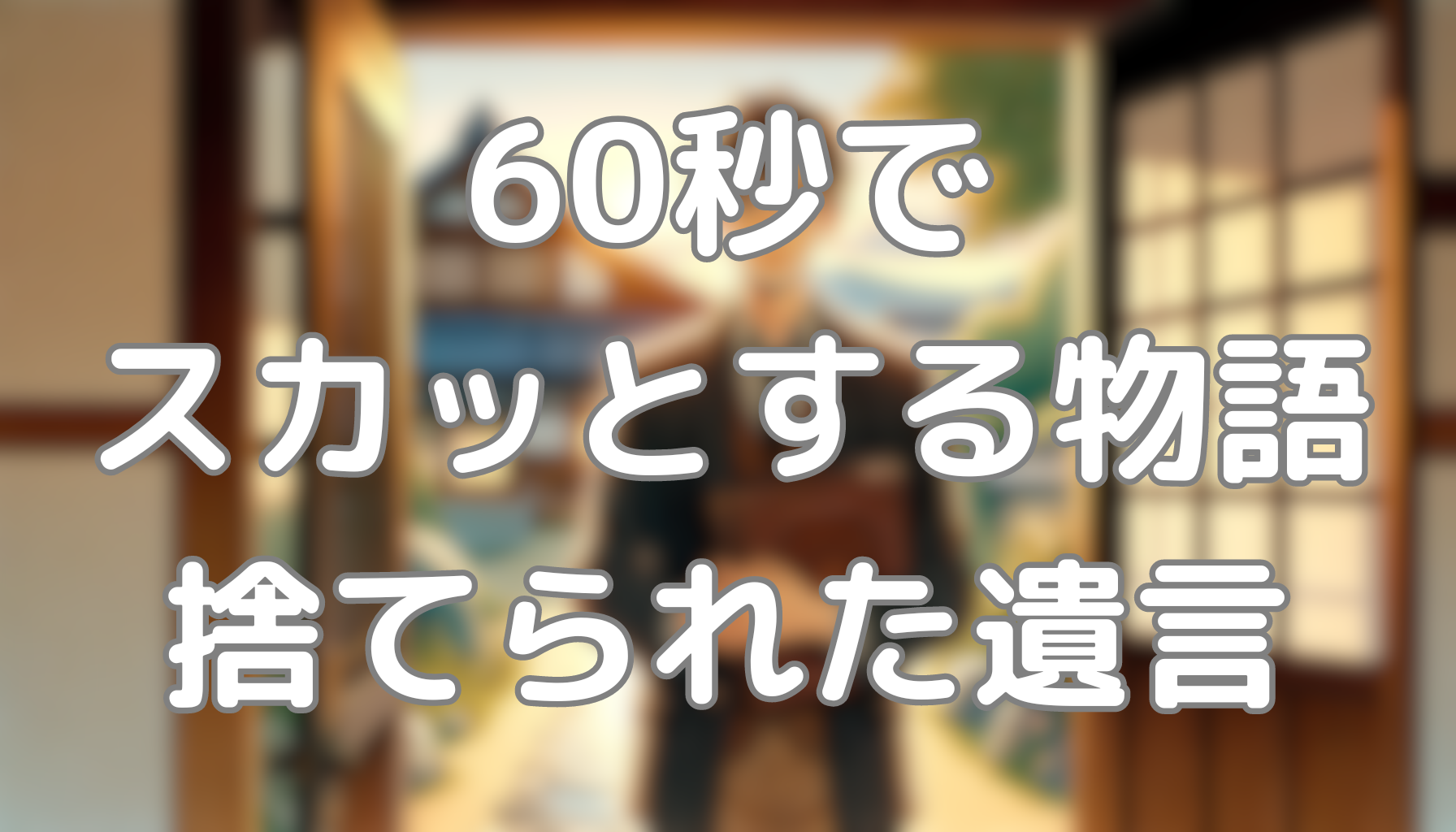 60秒でスカッとする物語：捨てられた遺言