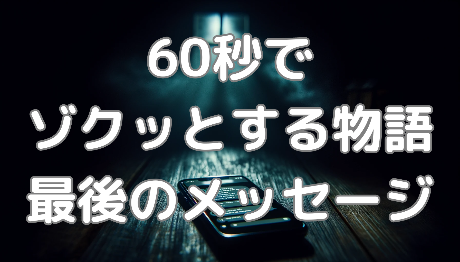 60秒でゾクッとする物語：最後のメッセージ